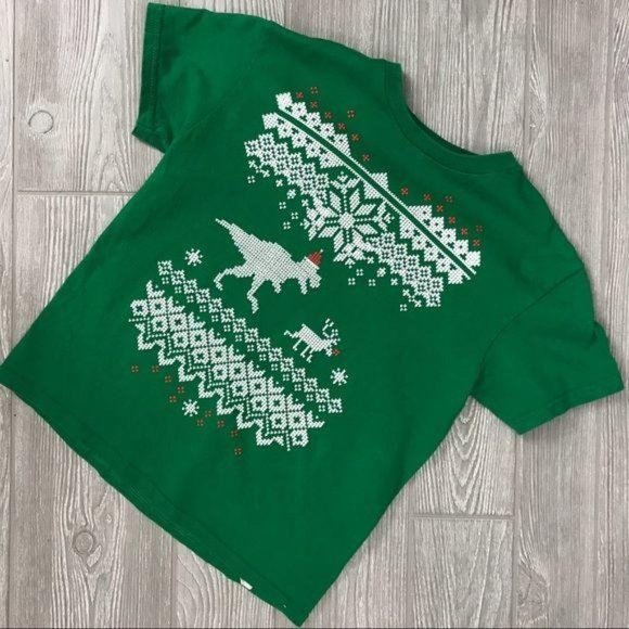 Ugly Christmas sweater / Christmas sweater funny dinosaur t-rex - Picture 1 of 4